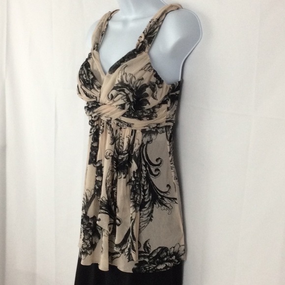 Express Mesh Babydoll Floral Peasant Tank Top Sz S - Picture 2 of 12